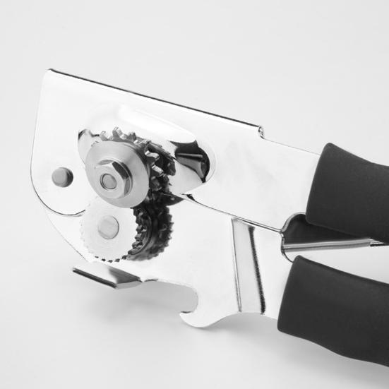 Kommersiell Burköppnare Rostfritt Stål Handhållen Burköppnare Enkel Öppning Flasköppnare Rostskyddad Tvättbar Manuell Burköppnare för Burk och Flaskor