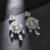 Luxurious Rhinestone Tassel Earrings: Elegant Crystal Studs with a European & American Flair