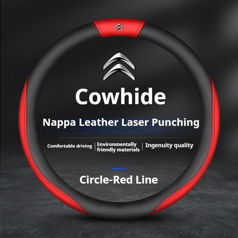 Leather Car Steering Wheel Cover Citroen C1 C2 C3 C4 C5 C6 ELYSEE VTS Xsara C-Crosser Berlingo Jumpy AIRCROSS C3-XR Accessories