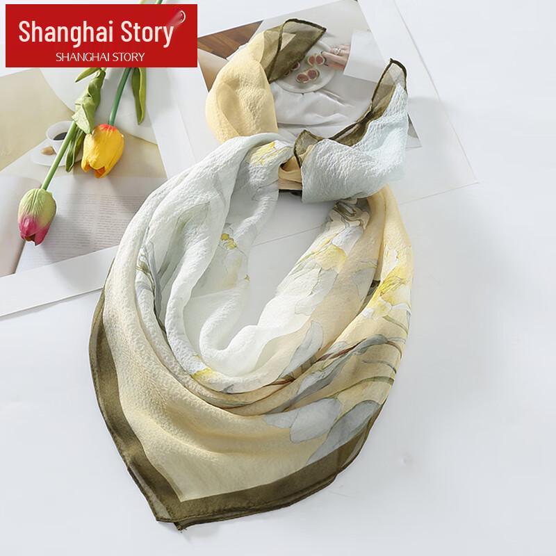 

Shanghai Story 100% Mulberry Silk Small Square Scarf