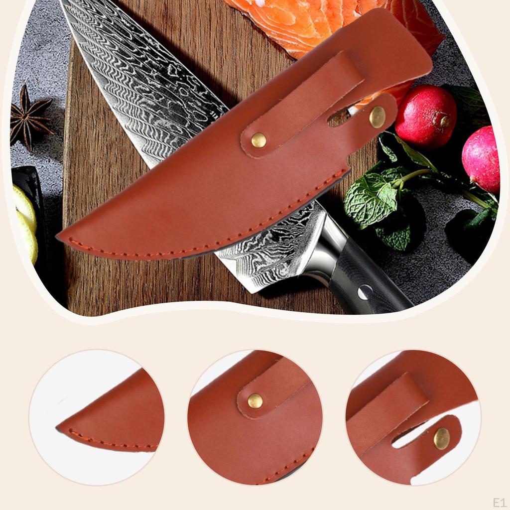 Cover Scabbard Portable PU Leather for 6 Inch Boning Knives Wear Resistant Outdoor Convenient Holder