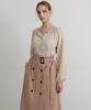 Bye Bye Seop Trench Long Skirt Beige [T53]