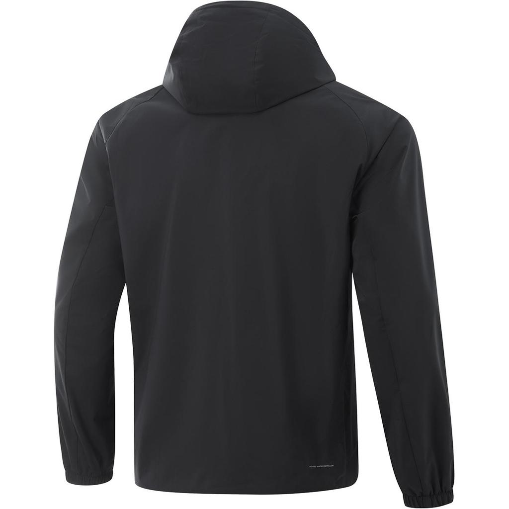 Li-Ning Comfortable Zip-Up Windbreaker With Hood Men Outerwear Black AFDV081-1