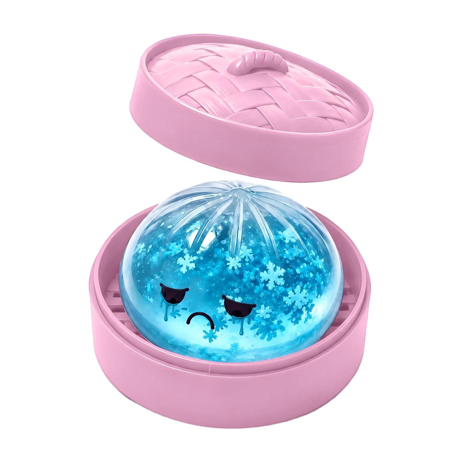 Halloween Snowflake Steamed Bun Toy - 8.5cm Bun with 10cm Steamer Basket - Stress Toy