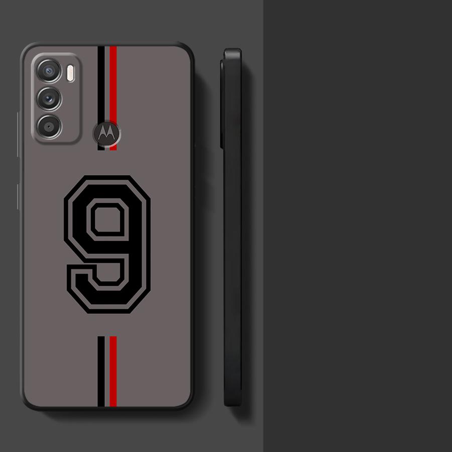 FootBall Number Case for Motorola Moto G73 G50 G51 Edge 20 Pro 30 Lite G53 G30 G22 Edge40 G71 G52 G32 G60s Phone Cover