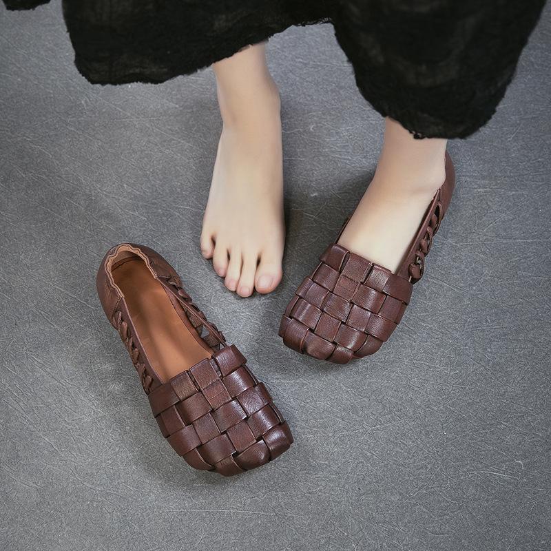 2026 Summer New First Layer Cowhide Breathable Soft Sole Lazy One Strap Mules Light Comfortable Women Sandals