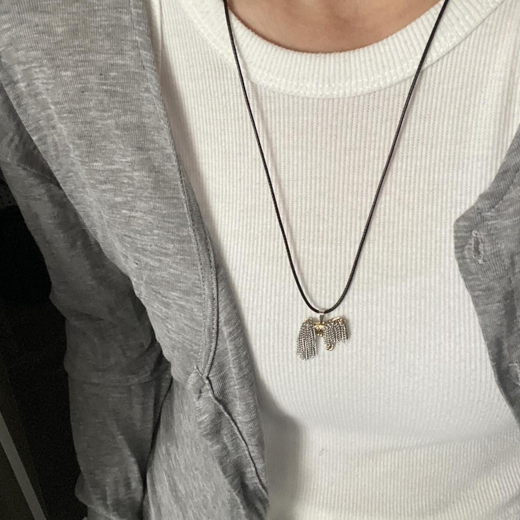 Korean Fashion Tassel Little Horse Necklace - Trendy Hip Hop Style Pendant Sweater Chain for Autumn and Winter.