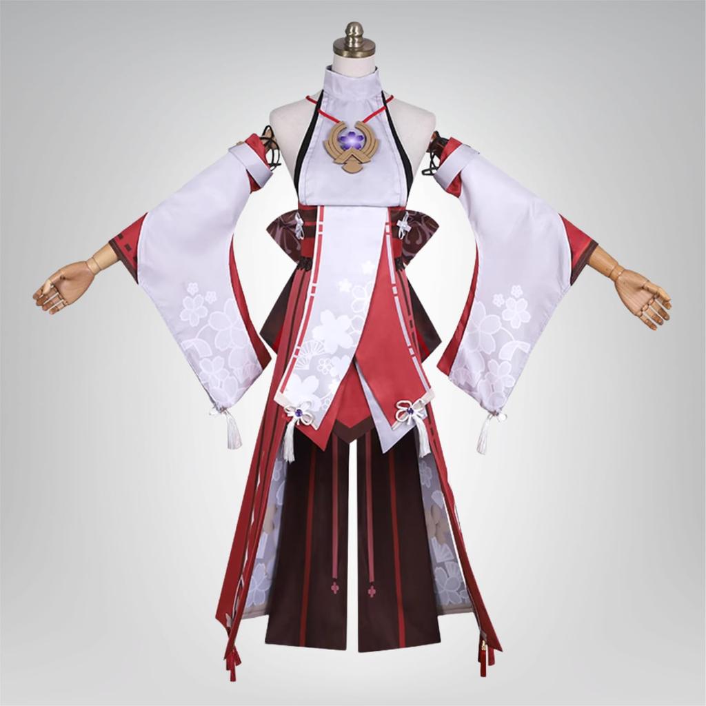 [Milky Time] Genshin Impact Cosplay Halloween Costume for Women, Anime Game (Yae Miko, Size L)