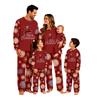Familien-Matching Weihnachts-Print Langarm und Lange Hosen Loungewear Set
