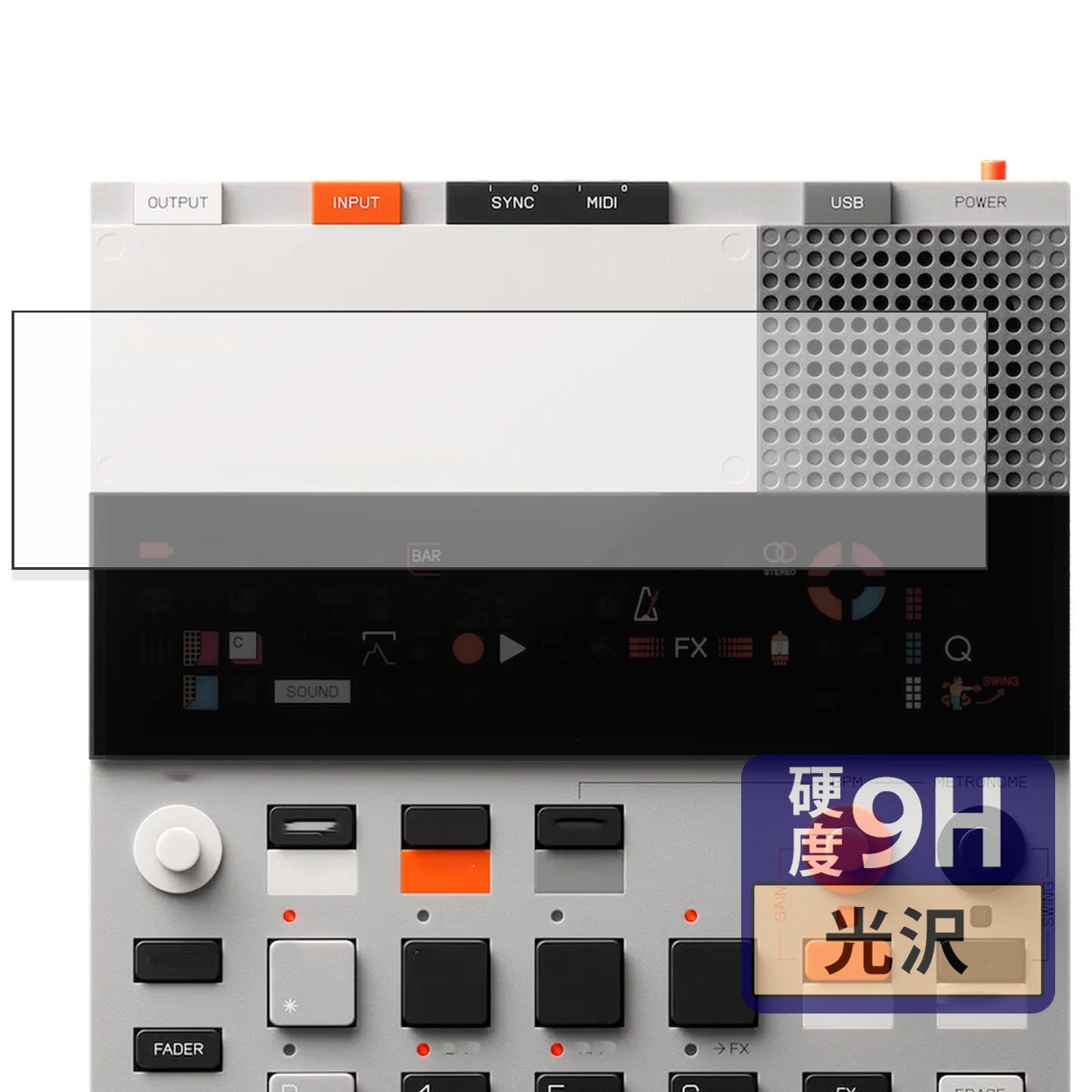 

FILMEXT Teenage Engineering Screen 9H Glass Equivalent Made in Japan EP-133 K.O.II Protector, (Tempered Hardness), Ultra-Clear,