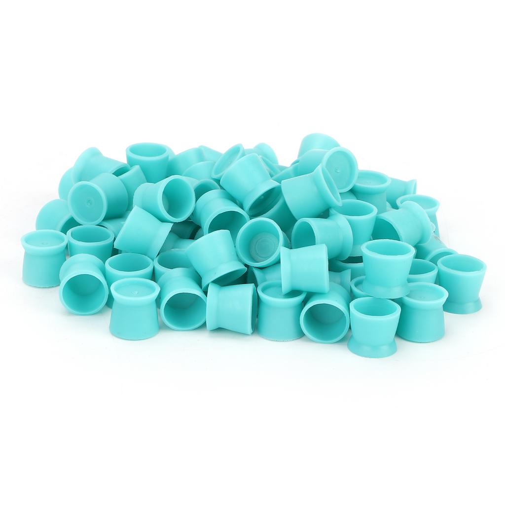 300pcs Tattoo Ink Pigment Cup Disposable Silicone Eyebrow Lip Eyes Tattoo Pigment CupBlue