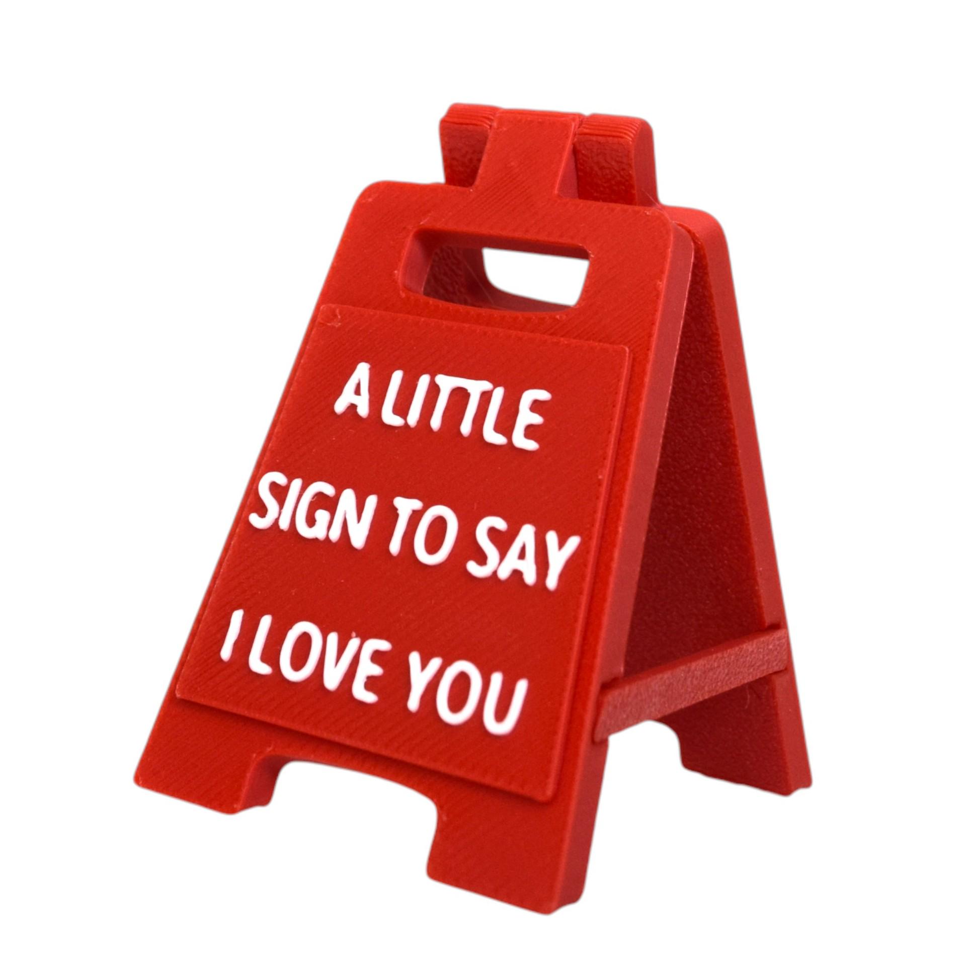 Valentine s Day 3D I Love You Mini Confession Plaque - Romantic Desktop Decoration Gift Red