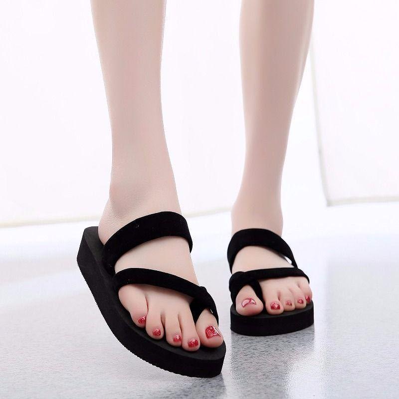 

Korean Style Women s Sandals & Flip-Flops for Summer - Thick Bottom & High Heels 40