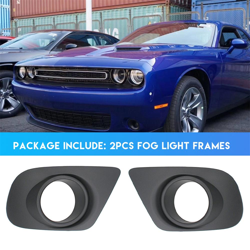 2x Front Fog Light Cover Black For 2011-2018 Dodge Journey 68088686AA 68088686AB