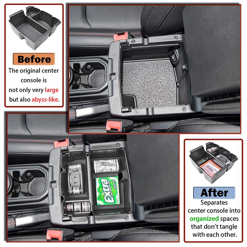 Center Console Organizer Tray For Jeep Wrangler JL JLU 2018-2025 2025 2025 Gladiator JT Truck 2020-2025 Car Armrest Accessories