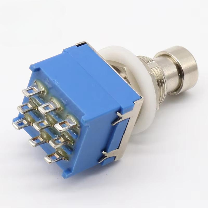 3PDT Guitar Foot Switch - True Bypass Effect Pedal Push Button for DIY Pedalboard, Professional Guitar Stompbox Accessory