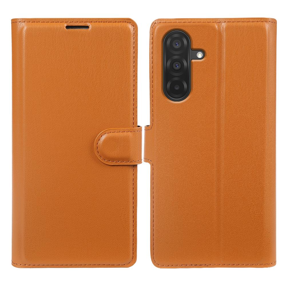 

For Samsung Galaxy A36 5G Stand Case Biobased Eco-Friendly RPET RPVB Slim Phone Cover with Wallet Orange