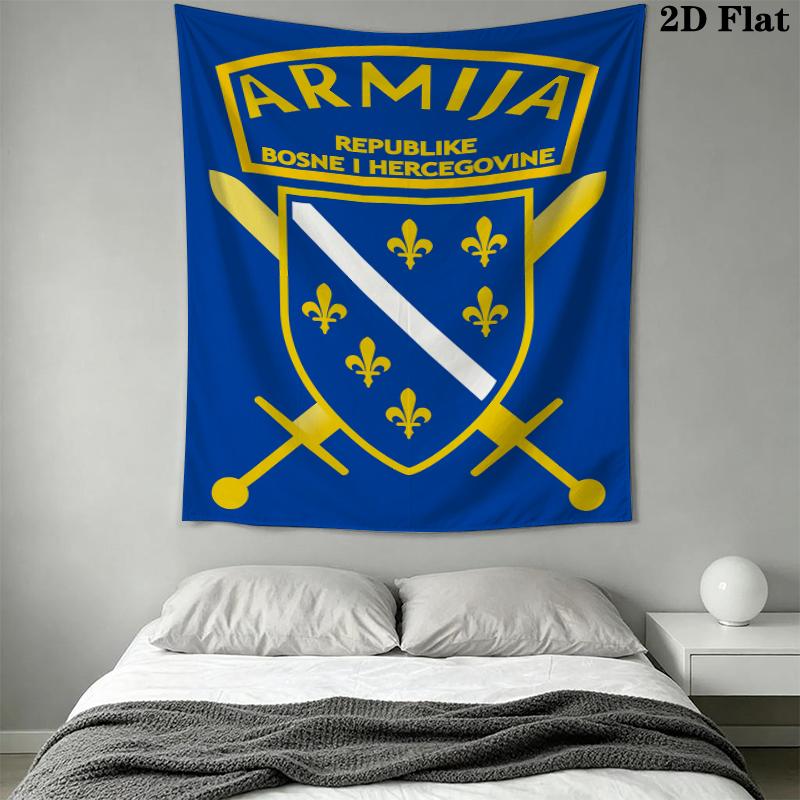 Bosnia and Herzegovina Wall Tapestry Aesthetic Wall Hanging Printed Fabric Blanket Decorative Tapestries for Bedroom Living Room Home Decor