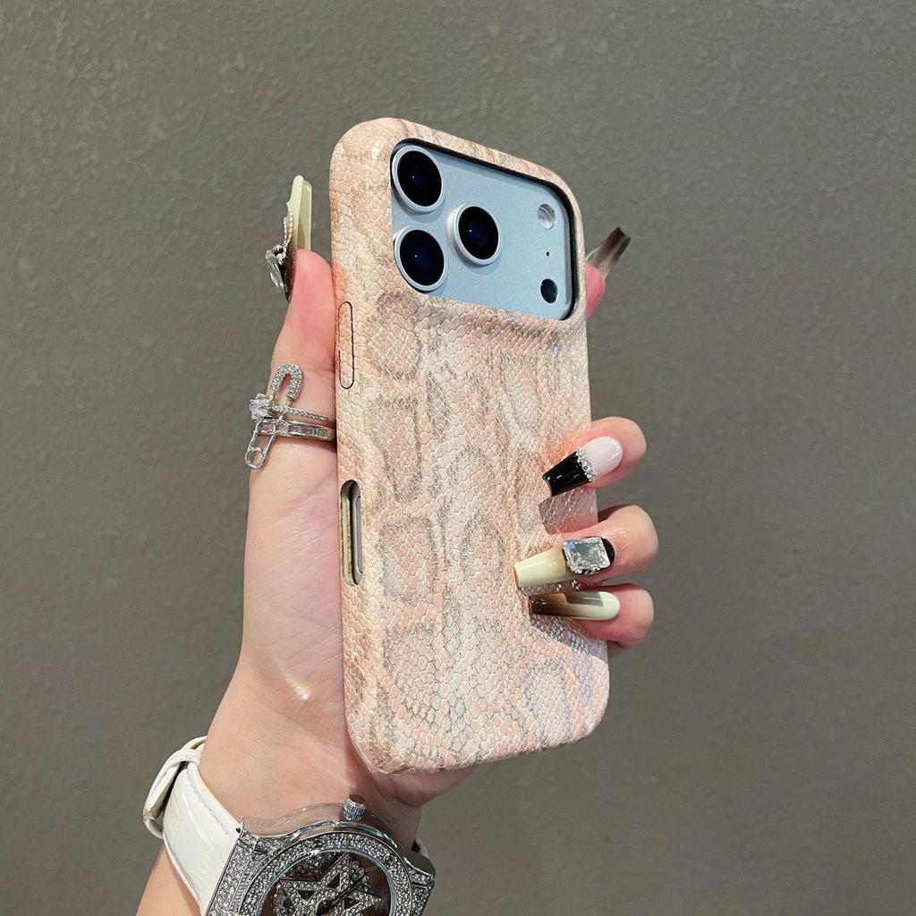 Snake Scale Pattern Luxury Protective Case for iPhone 14/15/16/17 Pro Max