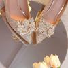 French High Heels Summer Women's 2025 New Crystal Shoes Wedding Shoes Bridal Shoes Main Wedding Shoes Wedding Niche