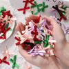 100Pcs 3*4CM Bow Valentine's Day Gifts Decoration For Wedding Home Decor DIY Party Supplies Craft Gifts Scrapbook Accessories