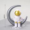 1-4PCS Astronaut Figure Toy Desktop Ornaments Resin Outer Space Birthday Cake Dolls Spaceman Model for Kids Funny Gift