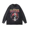 Washing Water Old Early Autumn Long-Sleeved T-Shirt American Retro Oversize Casual Top