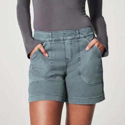 Pantaloncini Cargo da Donna Vita Alta Elasticizzati Pull-on Pantaloncini Casual Slim