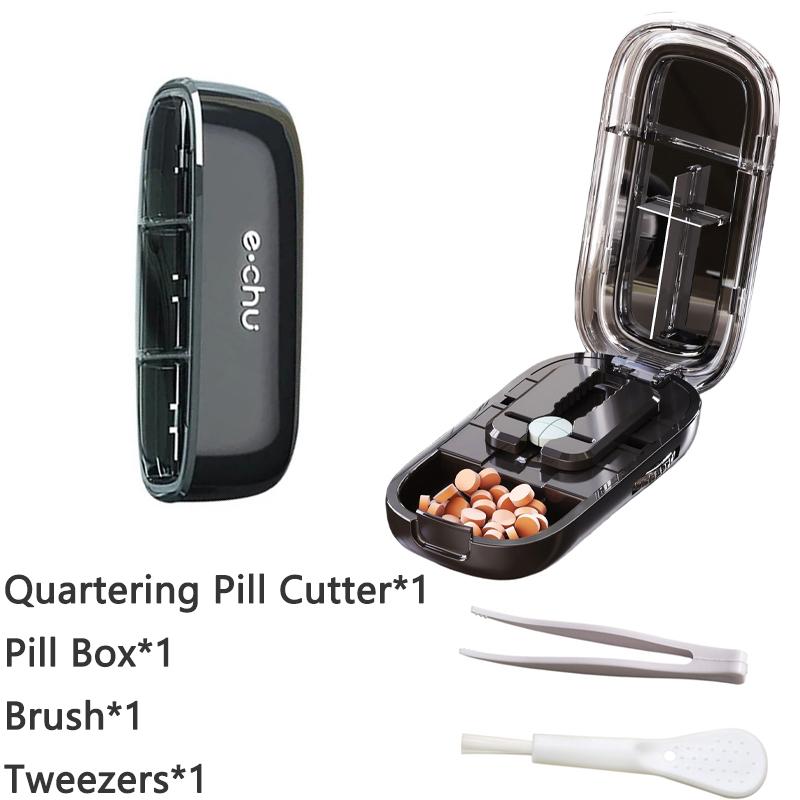 PillenSchneider Mit Unsichtbarer Aufbewahrungsbox Tragbar 2 In 1 Mini MedikamentenTablette Medizin Klein Kleine Medizinbox Gesundheitswesen Pillen Etui