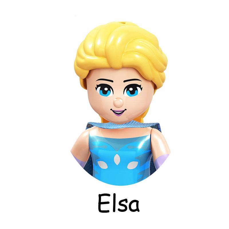 Non-Toxic Fairy Tale Princess Children Belle Beast Cinderalla Anna Olivia Model Figure Blocks Construction Building Bricks Toys For Children