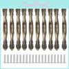 Bronze Tone 10 Sets Handle Pull Cabinet Hardware For Dresser Drawer Wardrobe Home Office