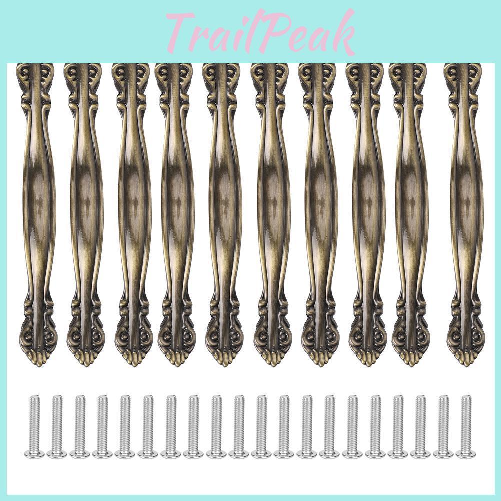 Bronze Tone 10 Sets Handle Pull Cabinet Hardware For Dresser Drawer Wardrobe Home Office