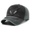 Washed Cloth Cow Head Baseball Cap Color Matching Versatile Denim Cap Casual Sunshade Sun Protection Hat