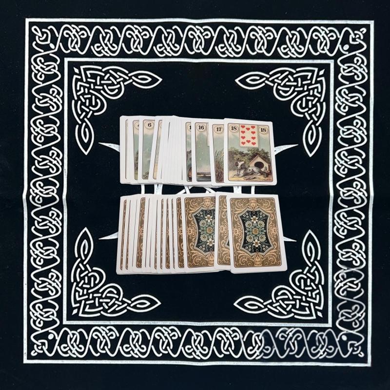 Square Flannel Tarot Altar Cloth Card Board Game Astrology for Oracle Card Pad Table Cover Card Mat Divination Tableclot