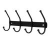 Black Iron Metal Wall Mounted Coat Rack with Key Holder Zebra Pattern 7 Hooks Eco-Friendly Multifunction Design for Clothing