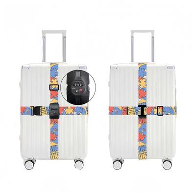 CLEAYODO Cross Suitcase Belt with Dial Lock POM Hook for Double Fits Inch Includes Information Suitcase Security Puzzle [Airport Strap] TSA-approved &