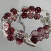 Kinesisk stil rød krystall fjær kors anheng armbånd for jenter kvinner vintage elastisk perler kjede armbånd smykker gaver
