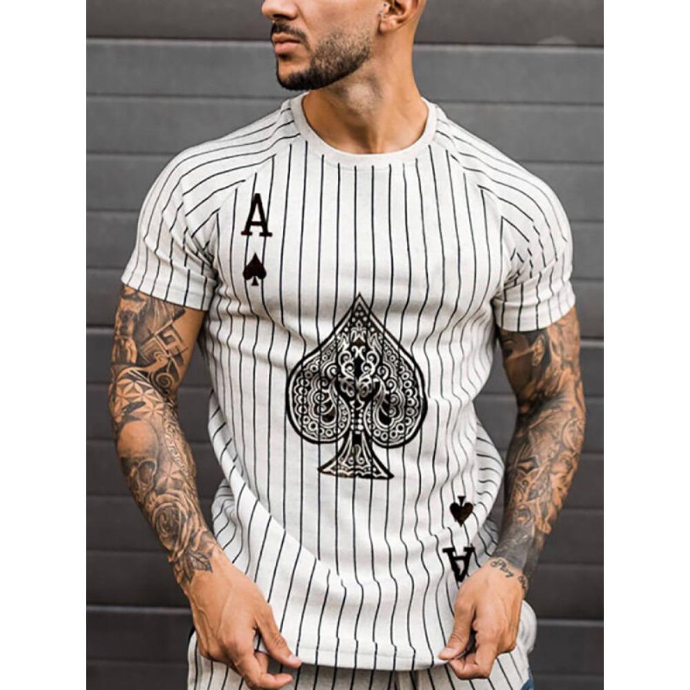 Loose sports T-shirt 3D digital printed short sleeved youth fashion summer casual round neck T-shirt for men