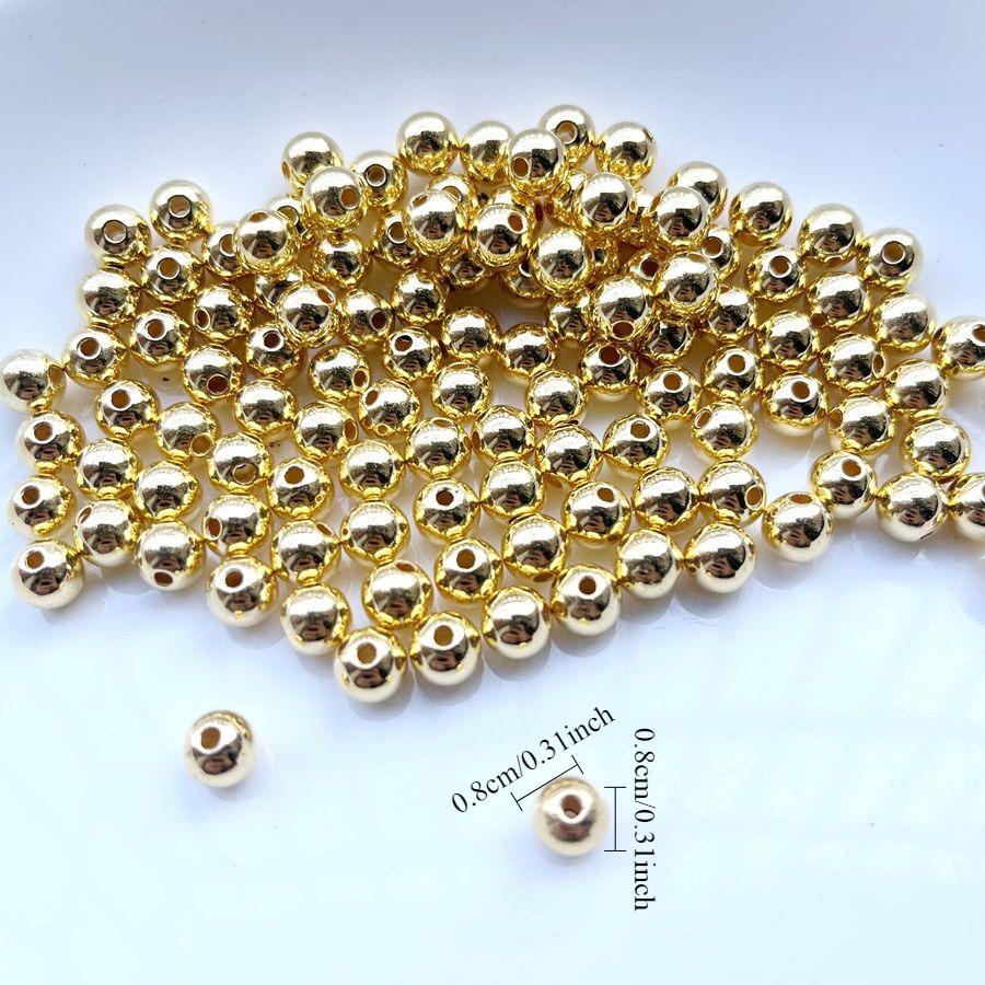 100 třpytivých 8mm korálků vhodných pro DIY výrobu šperků, ruční výrobu, sváteční dekorace, ozdobu šatů