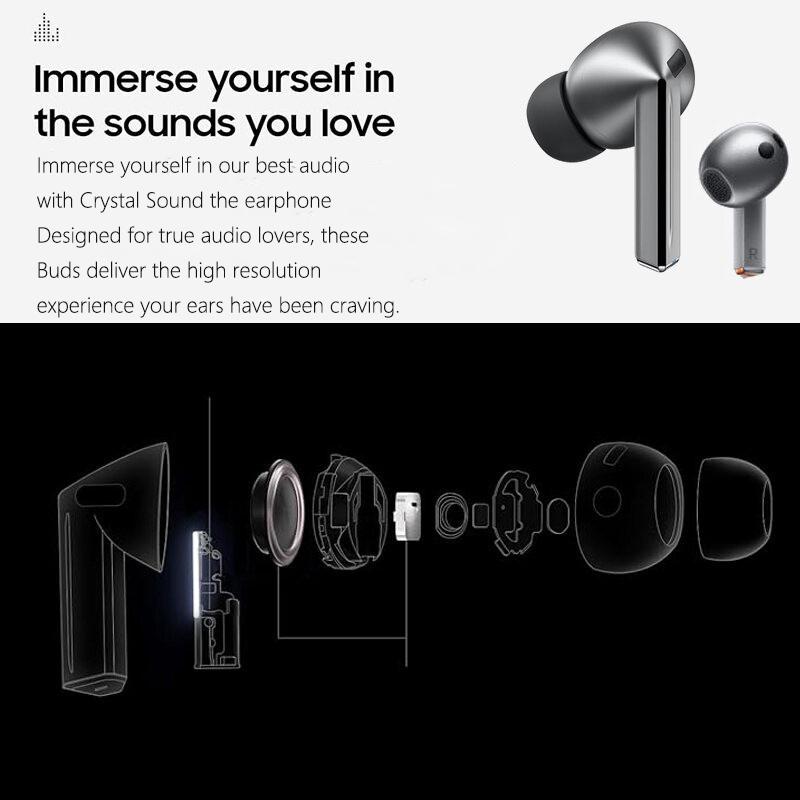 Wireless Bluetooth 5.4 Earbuds Hybrid ANC in-Ear Headphones 25H Playtime Hi-Fi Sound for Gym/Running