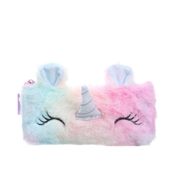 

Плюшевий єдиноріг милий пенал Licorne Kawaii Girls Estuche Para Lpices for Trousse Astuccio Canvas Scolaire School Cartuchera