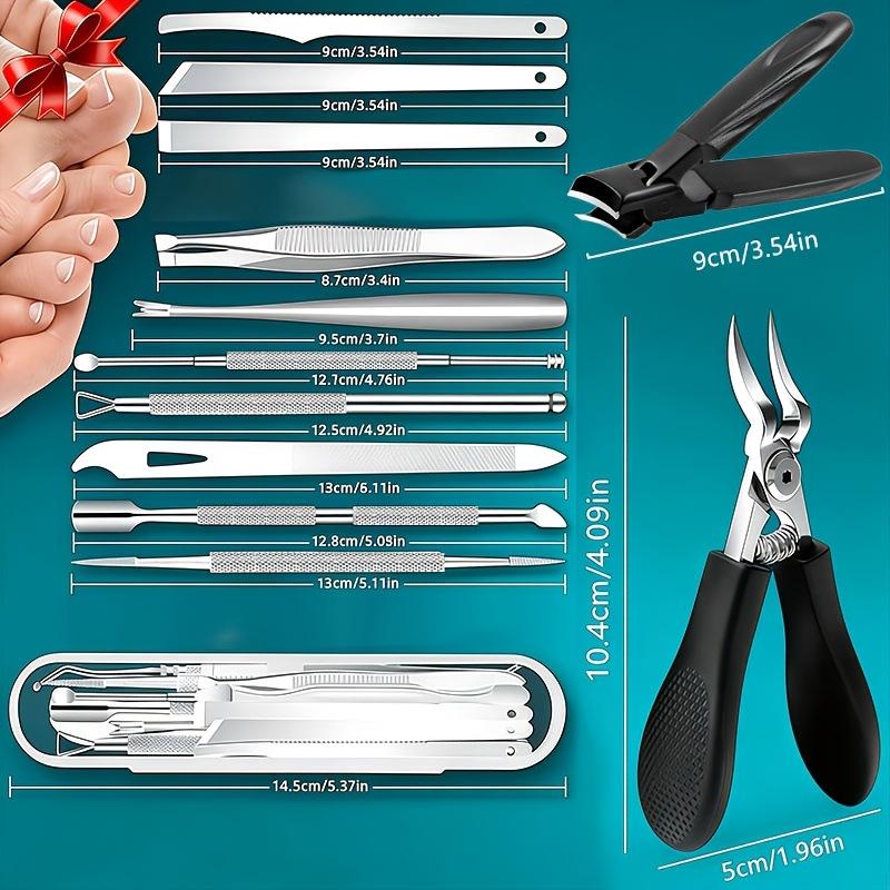 Premium Angled Fine Tip Nail Clippers with Anti-Splash Design for Toenails