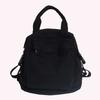 Canvas Backpack Vintage Travel Backpack Solid Color School Backpack Aesthetic Hippie Y2K Backpack for Women and Girls