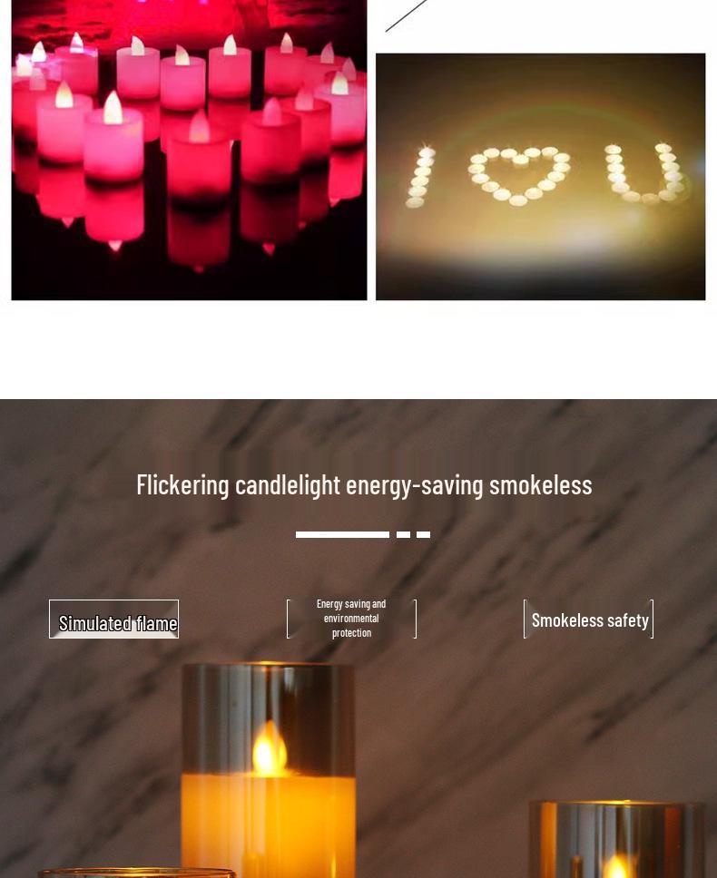 LED Simulated Swinging Glass Candle Holder for Christmas, Birthday Parties, Weddings, and Decor Atmosphere.