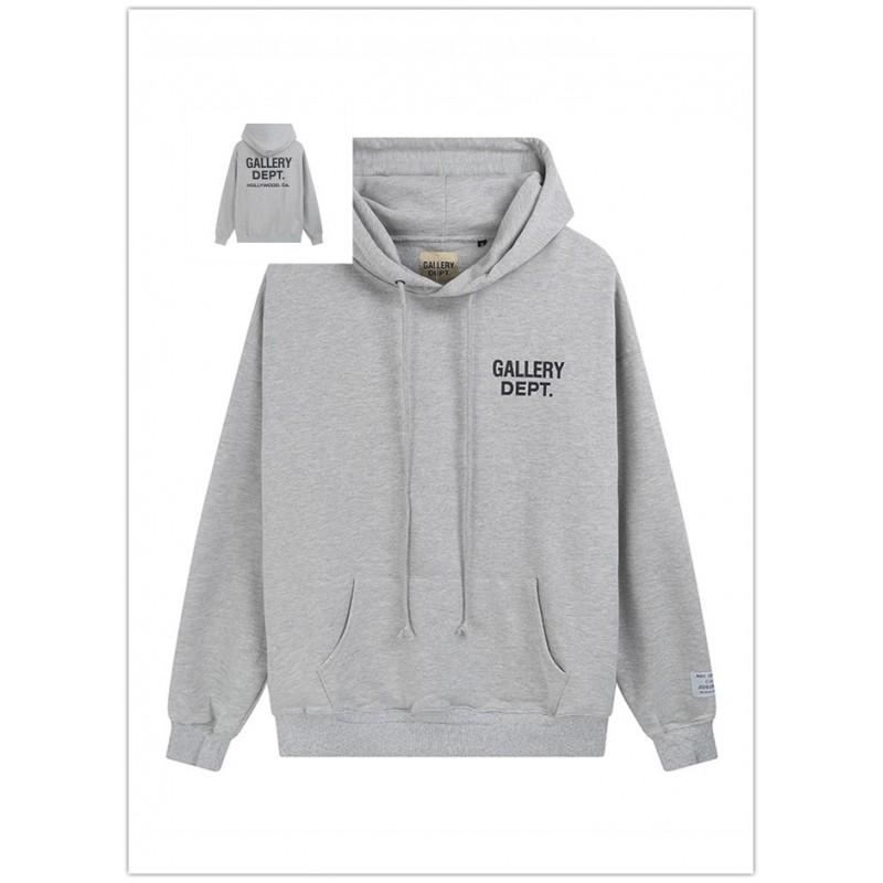 GALLERY DEPT Hoodie Men Women Oversized Cotton Fleece Pullover Sweatshirt Streetwear Loose Fit Long Sleeve