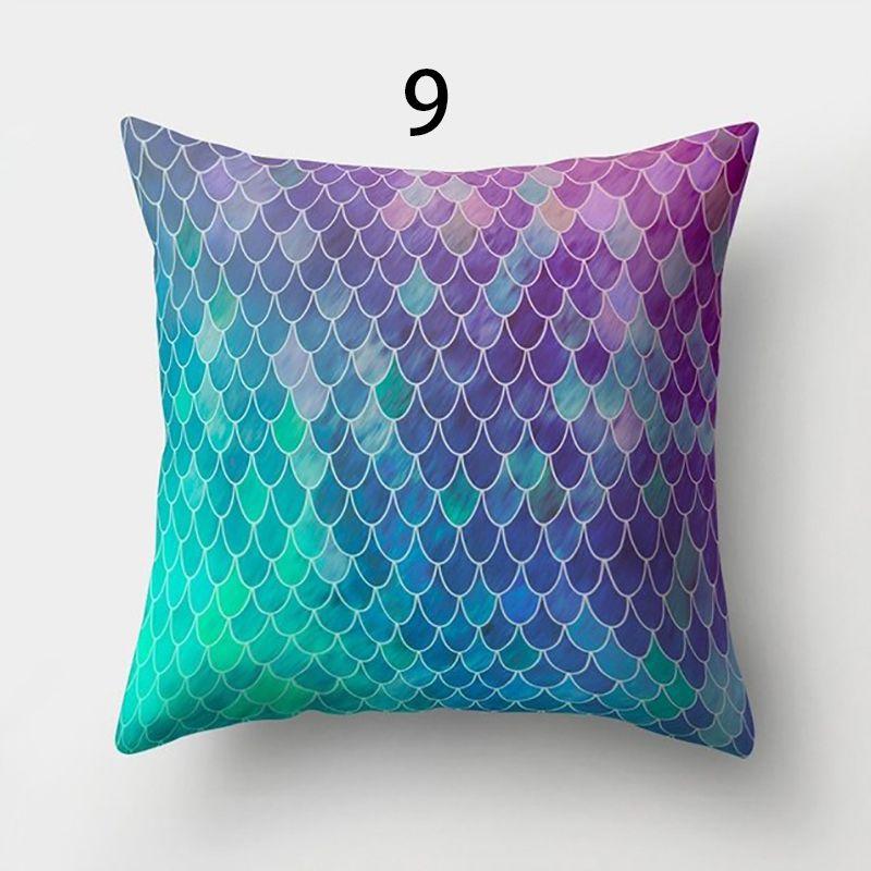 Luxurious Mermaid Fish Scale Pillowcase Soft Peach Cloth For Bedroom And Sofa