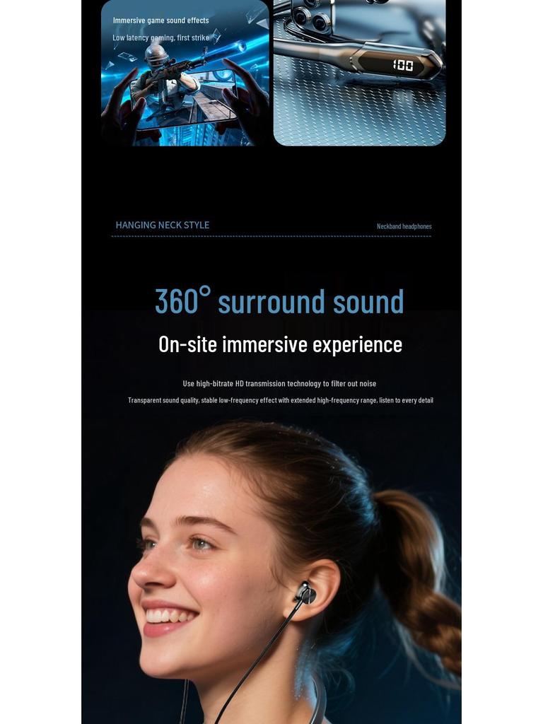 X-51 Bluetooth Neckband Earphones: Wireless, Noise-Cancelling, High-Quality Sound, Ultra-Long Battery, Ideal for Sports