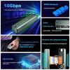 Portable M.2 NVME 2280 Hard Drive Case Double Bay Aluminum Shell Supports 10Gbps Transfer Rate Adapter For External Storage