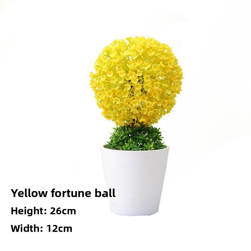 Potted Hydrangeamacrophylla Artificial Plant For Living Room And Decor Workspace