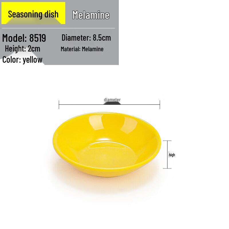 Melamine 3-Compartment Round Sauce Dish (10-Pack)